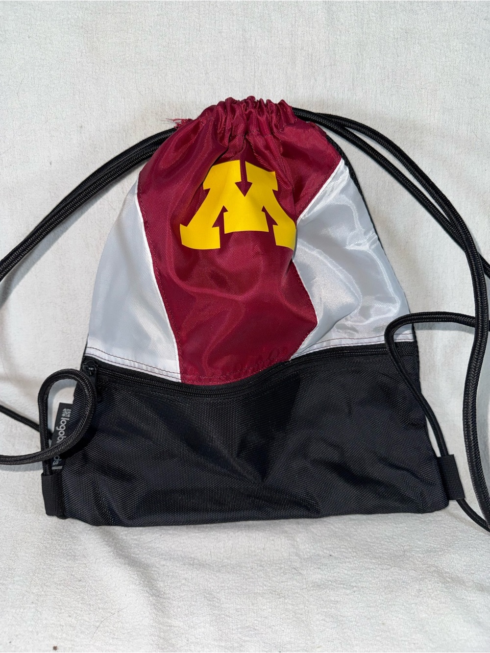 University of Minnesota Logobrands Maroon & Gold Drawstring Gym Bag